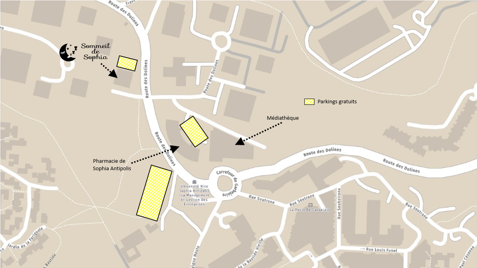 Plan d'accès au bâtiment